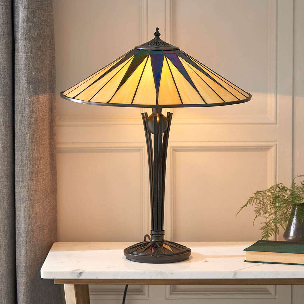 Wistcombe Large Tiffany Table Lamp - Multicoloured