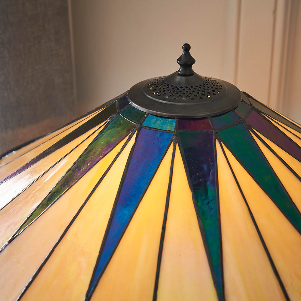 Wistcombe Large Tiffany Table Lamp - Multicoloured