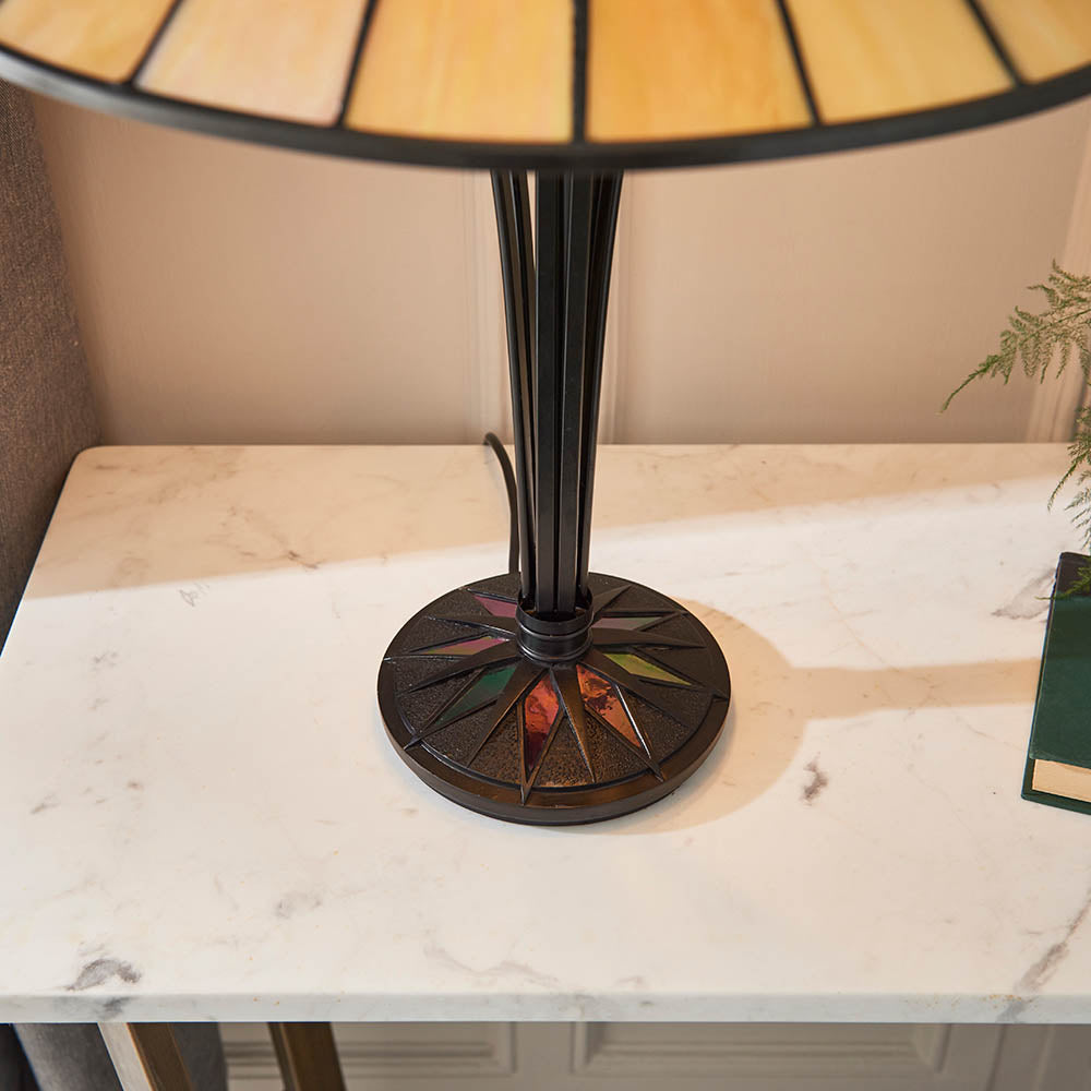 Wistcombe Large Tiffany Table Lamp - Multicoloured