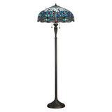 Alderworth Tiffany Floor Lamp - Blue