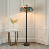Alderworth Tiffany Floor Lamp - Blue