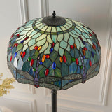 Alderworth Tiffany Floor Lamp - Blue
