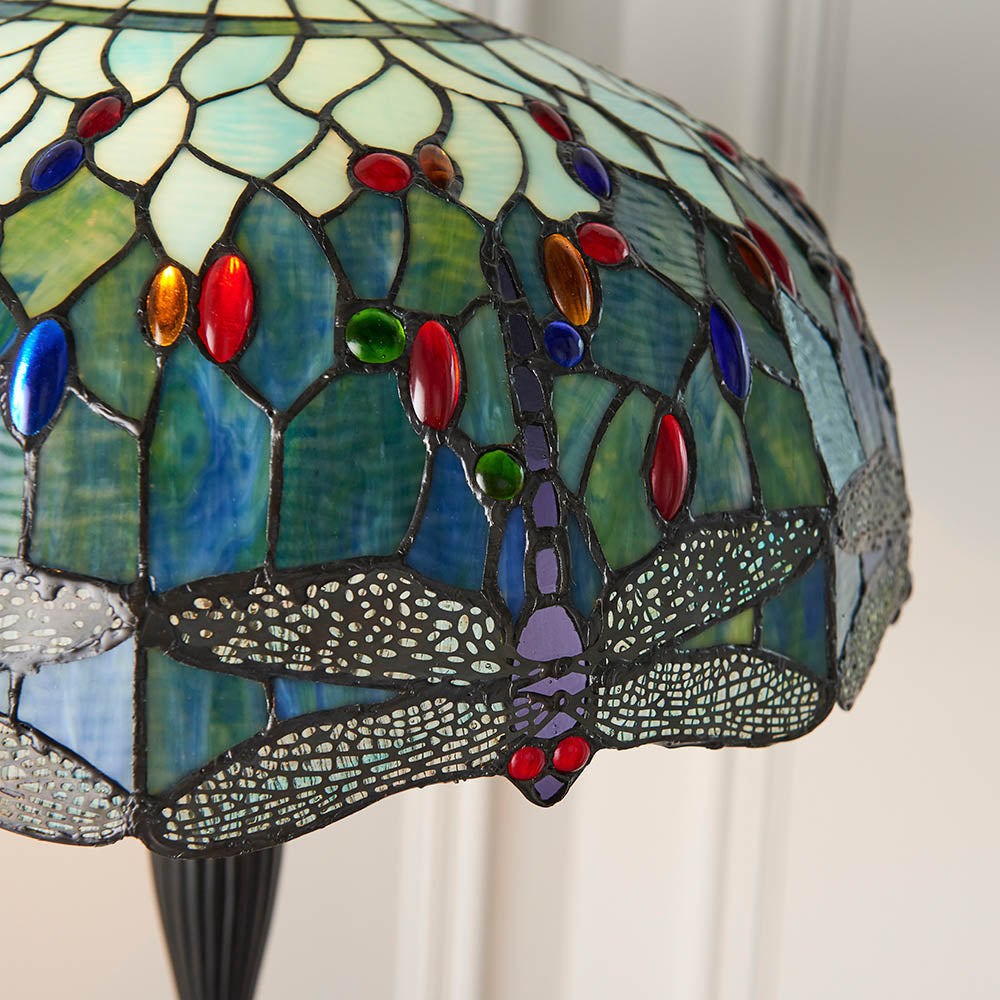 Alderworth Tiffany Floor Lamp - Blue