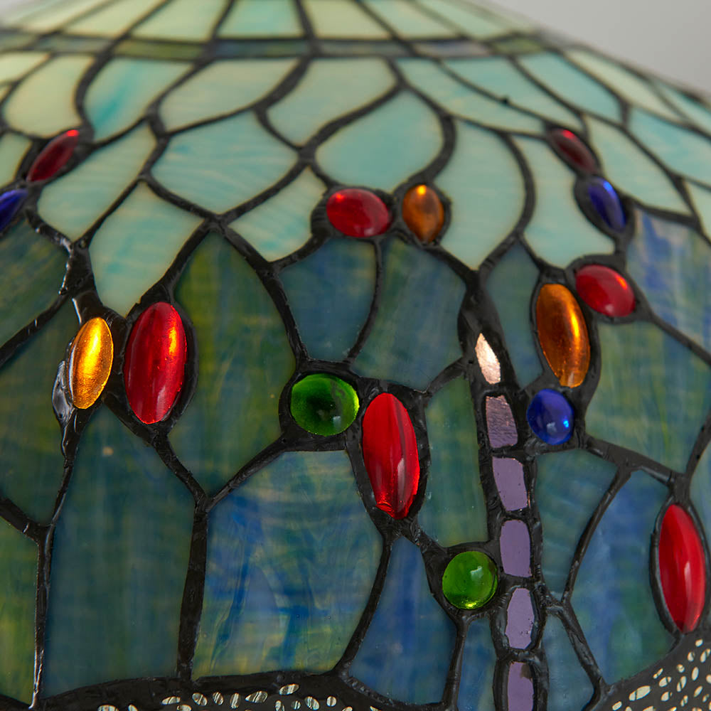 Alderworth Tiffany Floor Lamp - Blue