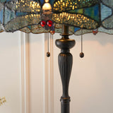 Alderworth Tiffany Floor Lamp - Blue