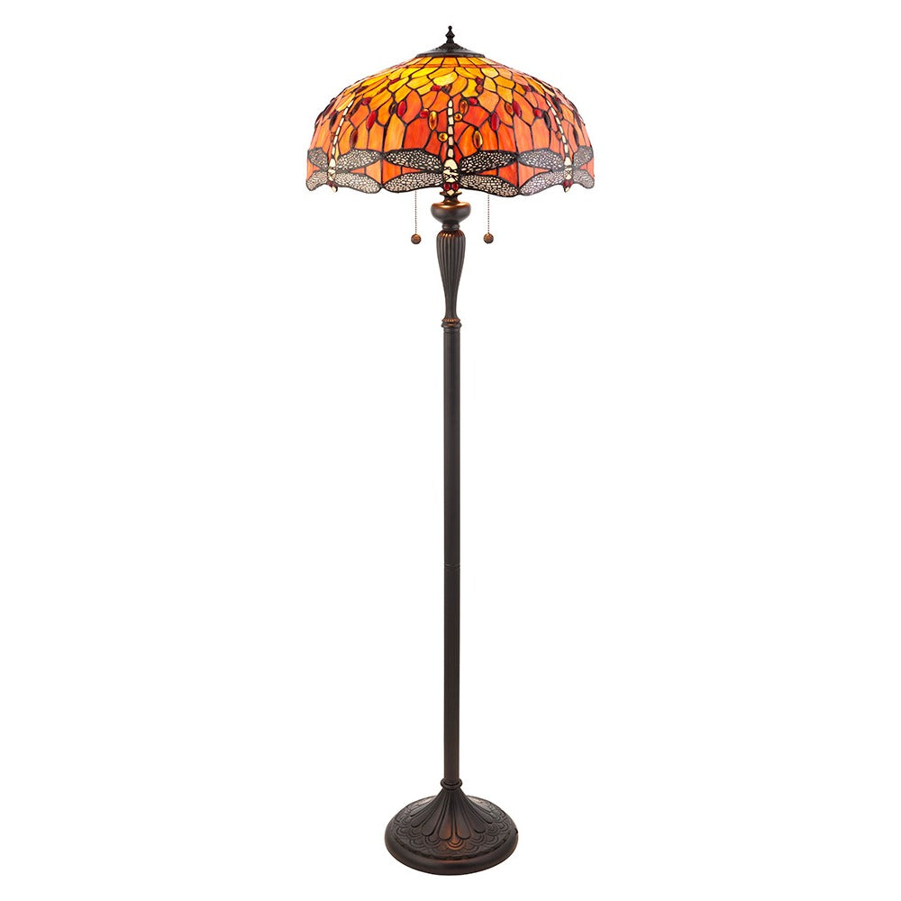 Alderworth Tiffany Floor Lamp - Flame