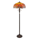 Alderworth Tiffany Floor Lamp - Flame