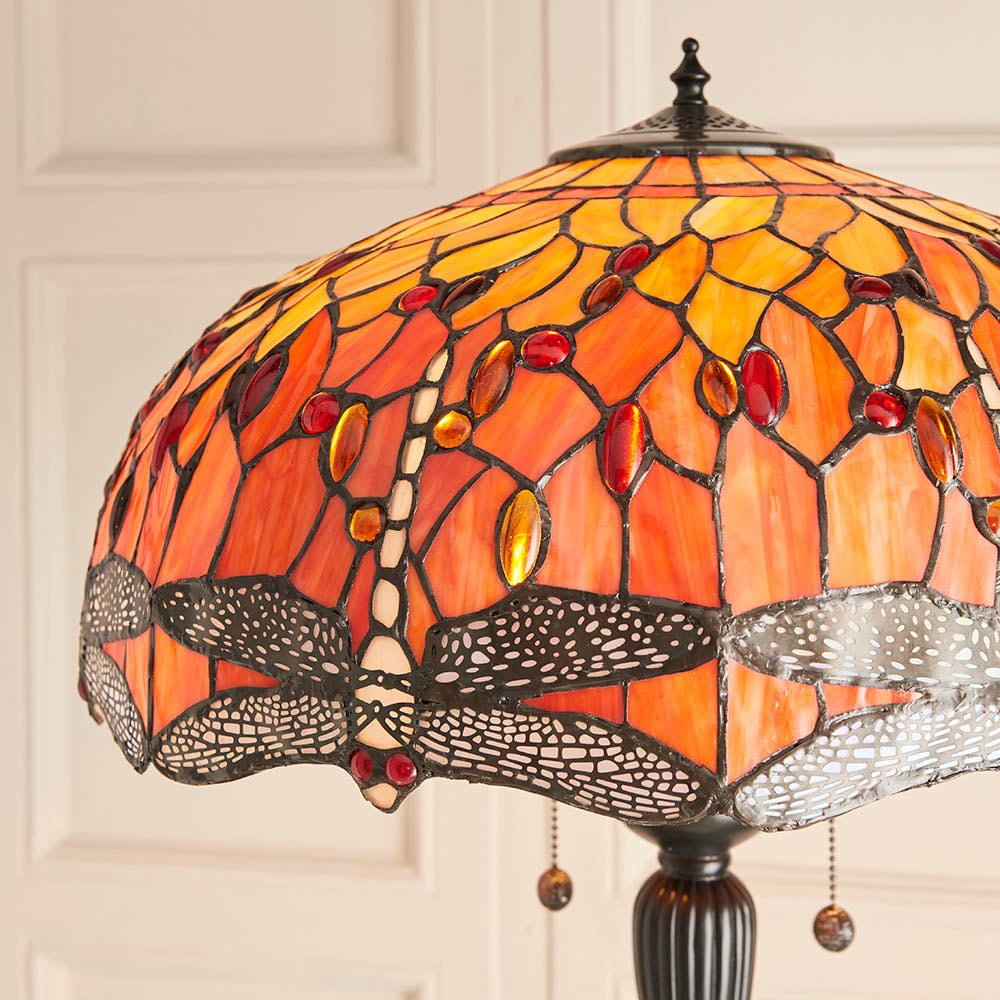 Alderworth Tiffany Floor Lamp - Flame