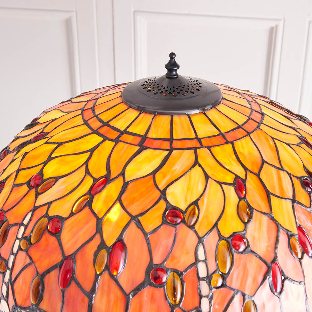 Alderworth Tiffany Floor Lamp - Flame