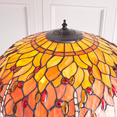 Alderworth Tiffany Floor Lamp - Flame