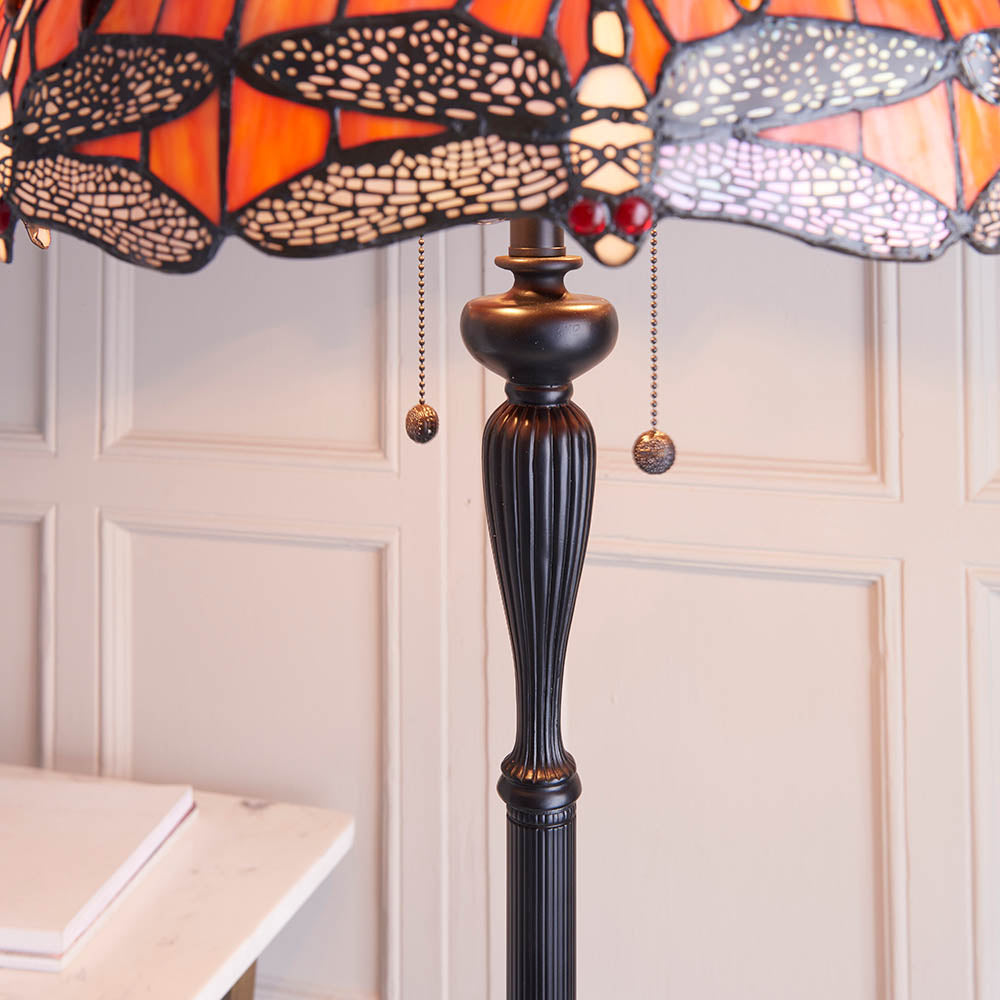 Alderworth Tiffany Floor Lamp - Flame