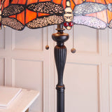 Alderworth Tiffany Floor Lamp - Flame
