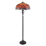Alderworth Tiffany Floor Lamp - Flame