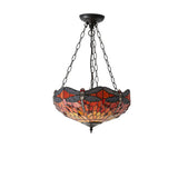 Alderworth Medium 3 Light Tiffany Inverted Pendant - Flame