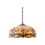 Alderworth Large 3 Light Tiffany Pendant - Beige