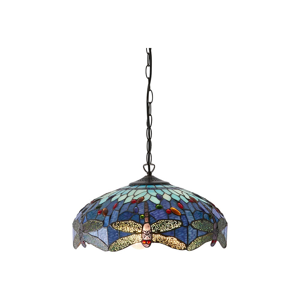 Alderworth Medium 3 Light Tiffany Pendant - Blue