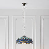 Alderworth Medium 3 Light Tiffany Pendant - Blue