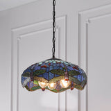 Alderworth Medium 3 Light Tiffany Pendant - Blue