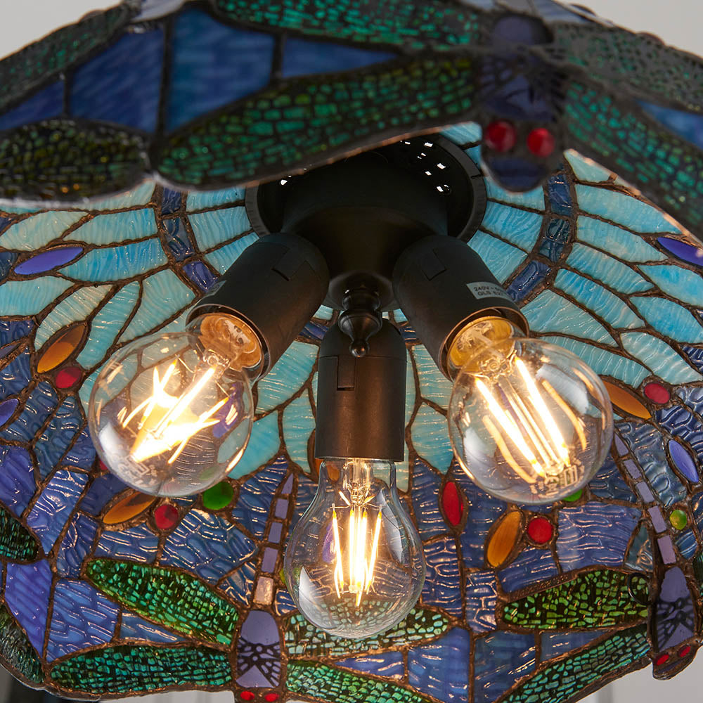 Alderworth Medium 3 Light Tiffany Pendant - Blue