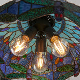 Alderworth Medium 3 Light Tiffany Pendant - Blue