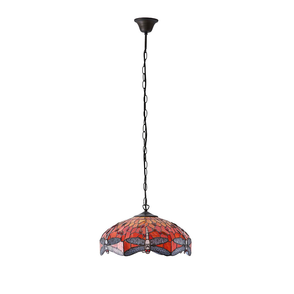 Alderworth Medium 3 Light Tiffany Pendant - Flame