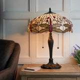 Alderworth Medium Tiffany Table Lamp - Beige