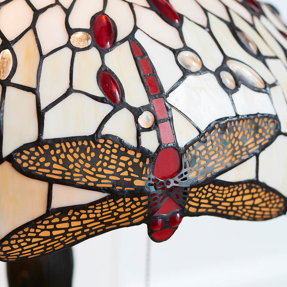 Alderworth Medium Tiffany Table Lamp - Beige