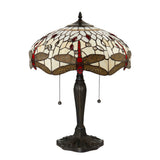 Alderworth Medium Tiffany Table Lamp - Beige