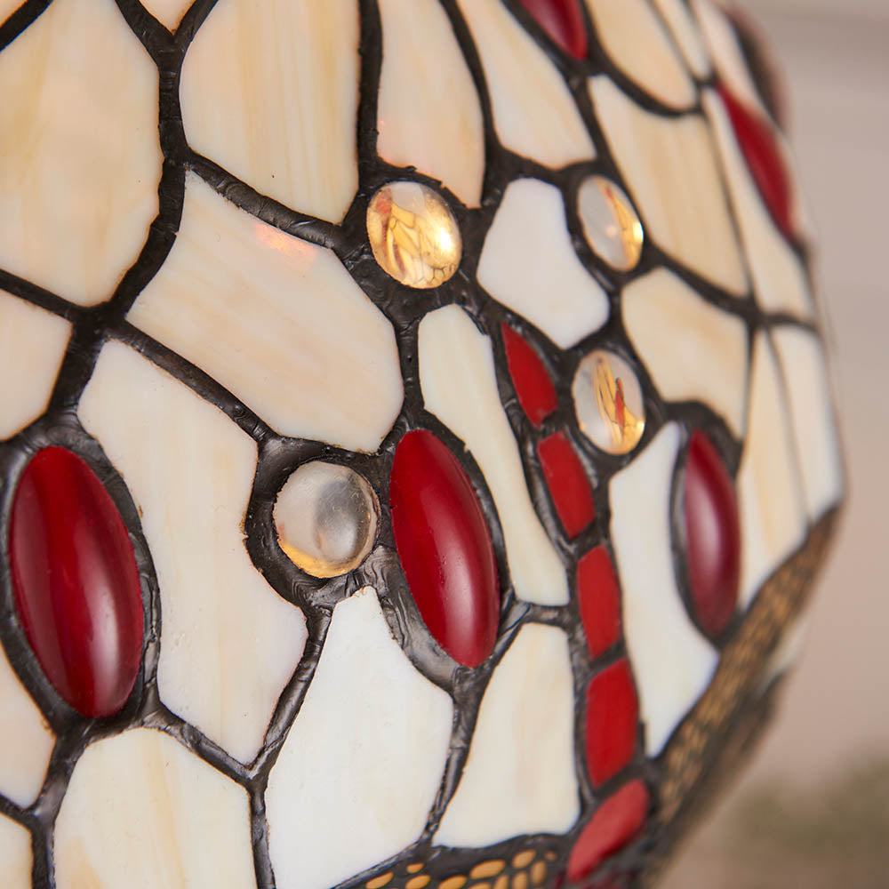 Alderworth Small Tiffany Table Lamp - Beige