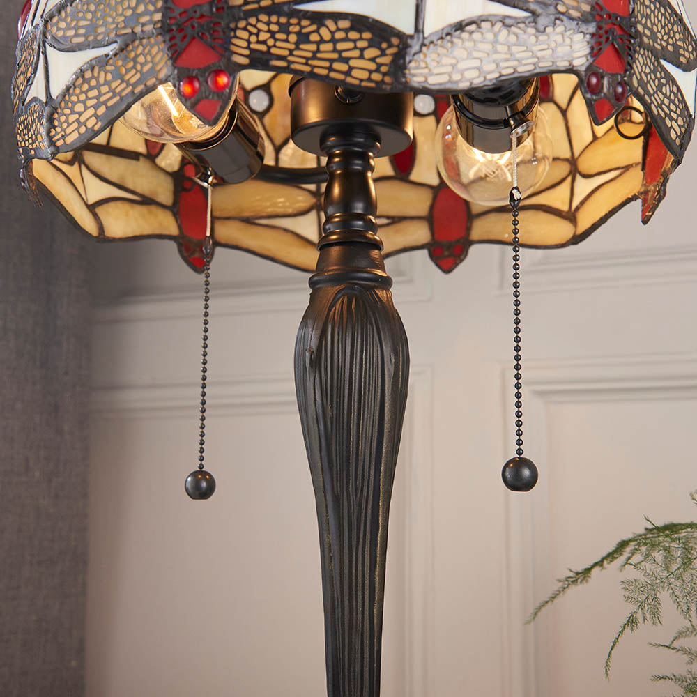 Alderworth Small Tiffany Table Lamp - Beige