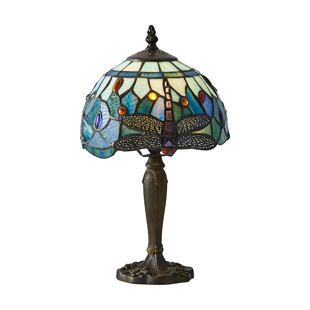 Alderworth Mini Tiffany Table Lamp - Blue