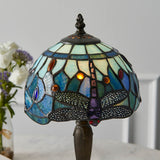 Alderworth Mini Tiffany Table Lamp - Blue