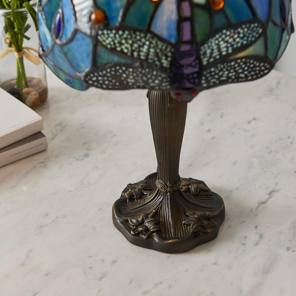 Alderworth Mini Tiffany Table Lamp - Blue