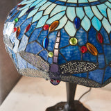 Alderworth Medium Tiffany Table Lamp - Blue