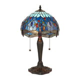 Alderworth Small Tiffany Table Lamp - Blue