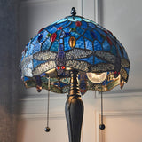 Alderworth Small Tiffany Table Lamp - Blue