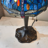 Alderworth Small Tiffany Table Lamp - Blue