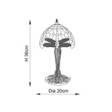 Alderworth Mini Tiffany Table Lamp - Flame