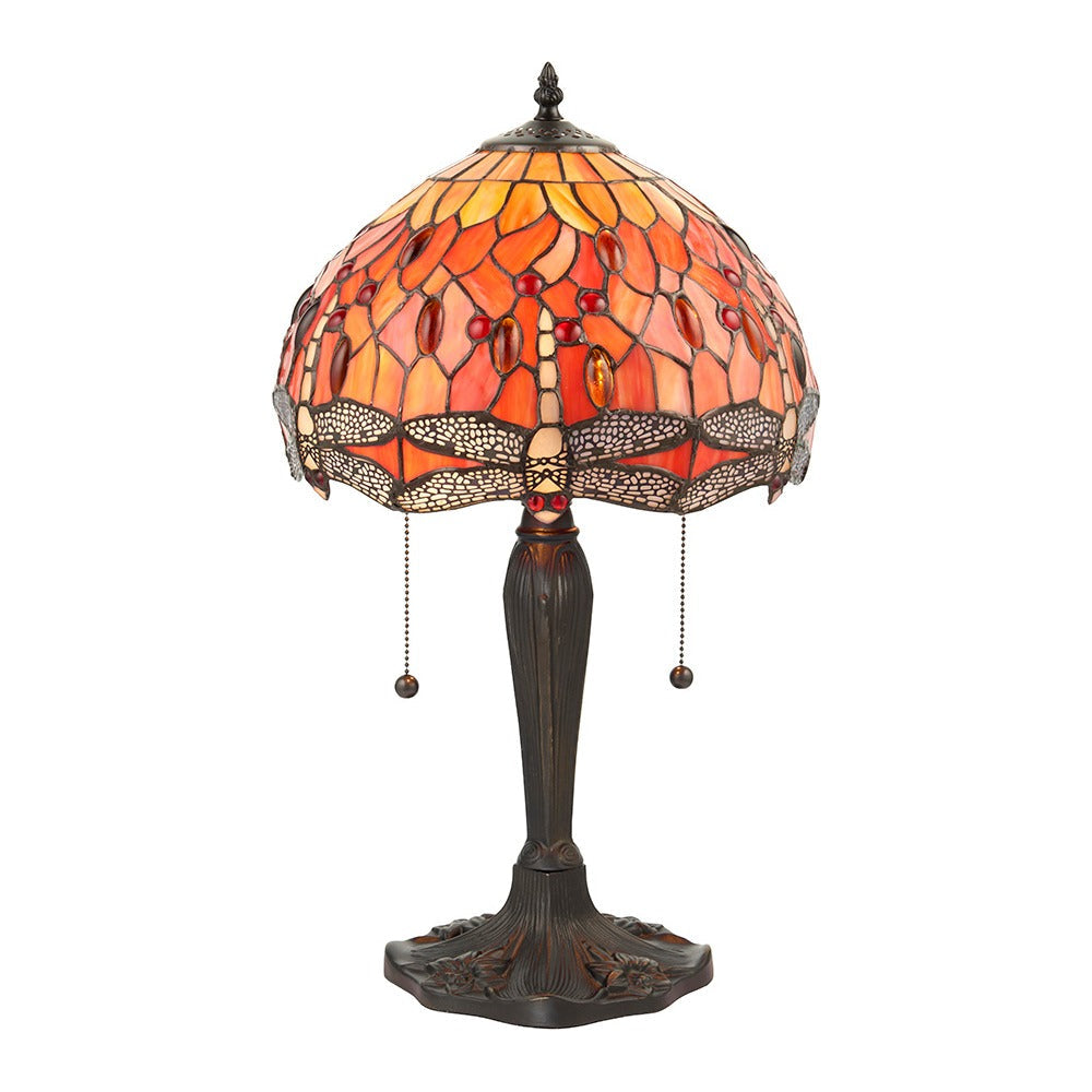 Alderworth Small Tiffany Table Lamp - Flame
