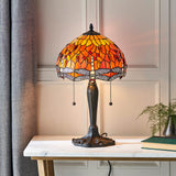 Alderworth Small Tiffany Table Lamp - Flame