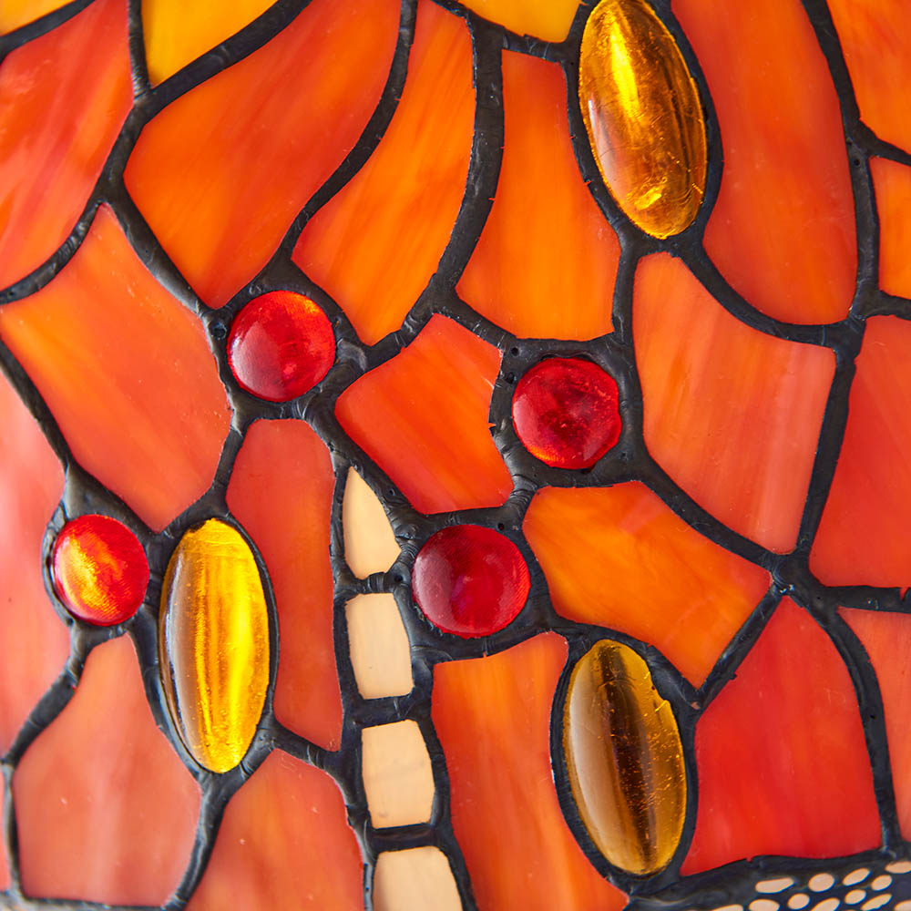Alderworth Small Tiffany Table Lamp - Flame