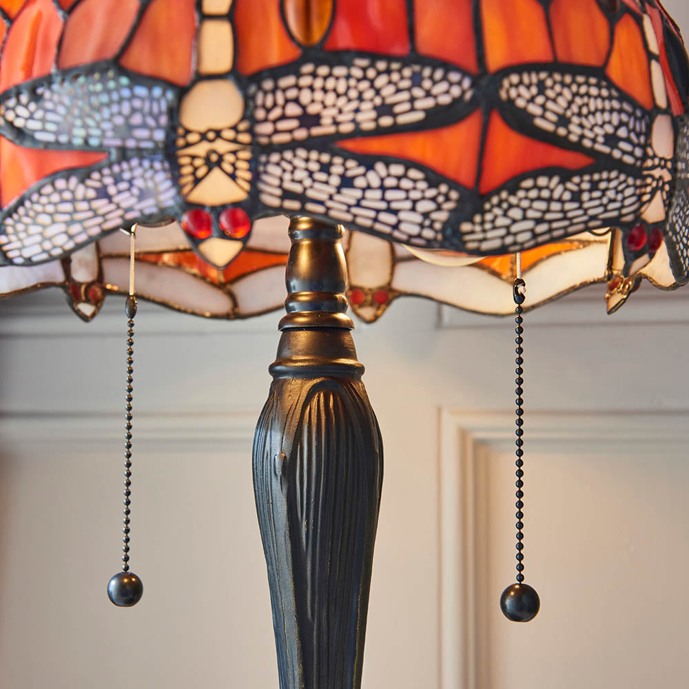 Alderworth Small Tiffany Table Lamp - Flame