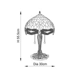 Alderworth Small Tiffany Table Lamp - Flame