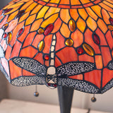 Alderworth Medium Tiffany Table Lamp - Flame