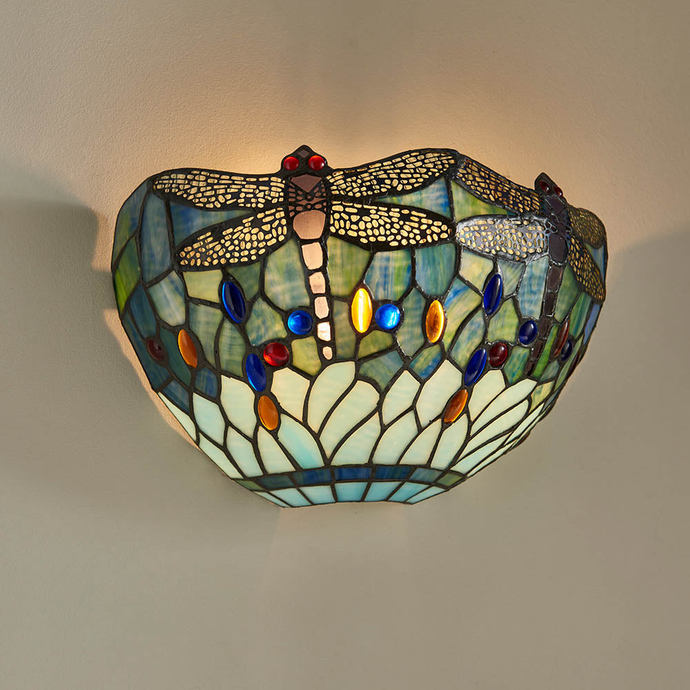 Alderworth Tiffany Wall Light - Blue