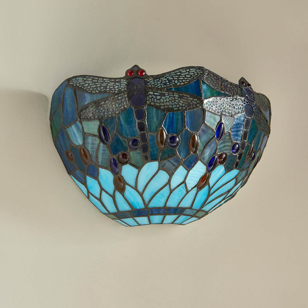 Alderworth Tiffany Wall Light - Blue