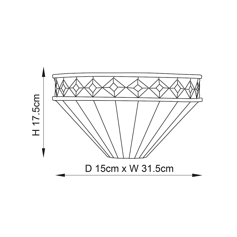 Brindleigh Tiffany Wall Light - Multicoloured