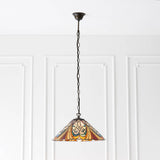 Elderford Medium Tiffany Pendant - Multicoloured