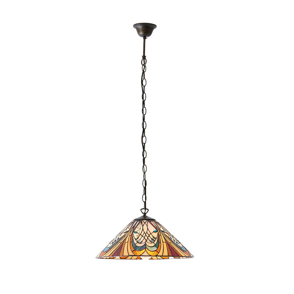 Elderford Medium Tiffany Pendant - Multicoloured