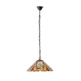 Elderford Medium Tiffany Pendant - Multicoloured